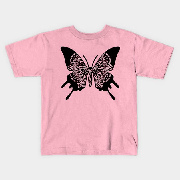 Art Butterfly Kids T-Shirt by Design Anbay